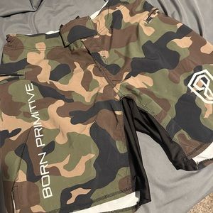 Born Primitive-Defender Shorts 2.0 (Woodland Camo)